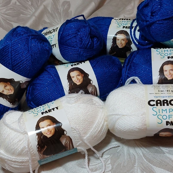 Caron Other - Caron Simply Soft Party Yarn Lot of 8 skeins